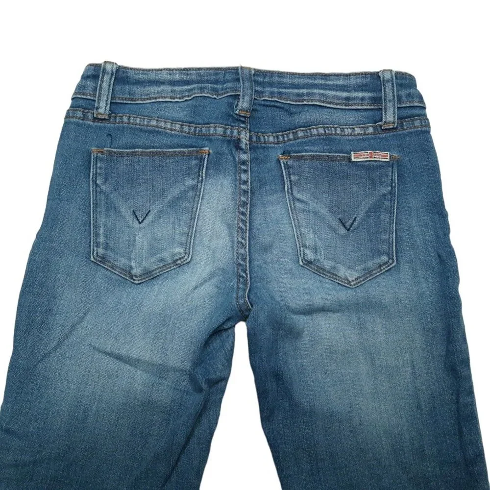 Hudson Jeans Girls 10 Blue Straight Leg Stretch Medium Wash 22 in Inseam‎